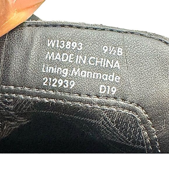 Cole Haan Alayna Black Suede Bootie Slouch Western Flair Size 9.5 M Pre-Owned - Picture 6 of 8